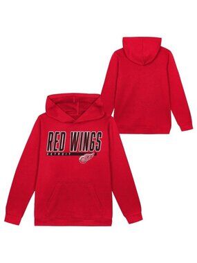 NWT NHL Detroit Red Wings Boys' Poly Fleece Hooded Sweatshirt - XL